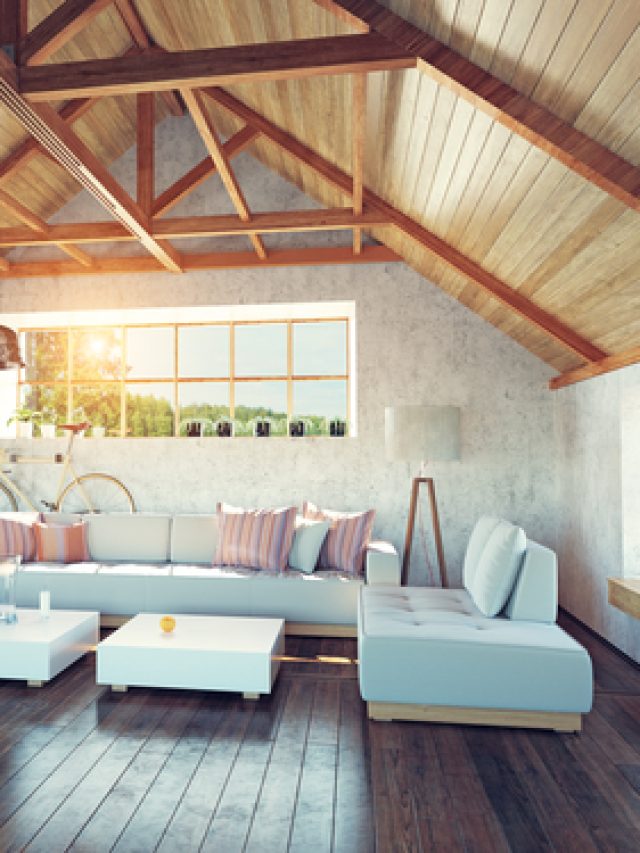 Beautiful,Modern,Attic,Interior.,3d,Design,Concept.