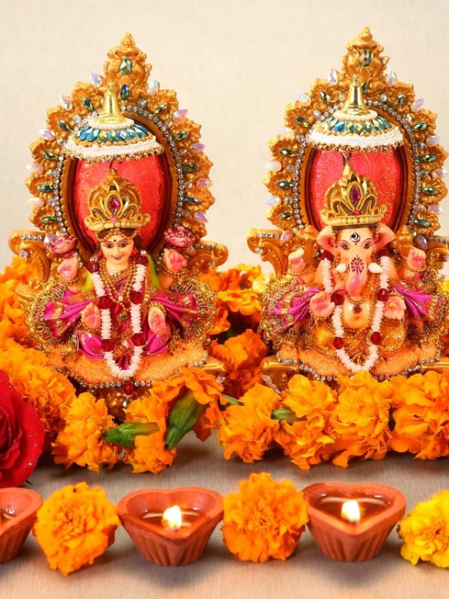 Hindu God Laxmi Ganesh at Diwali Festival