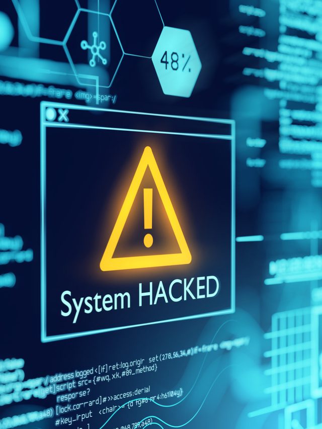 A Computer System Hacked Warning